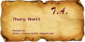 Thury Anett névjegykártya